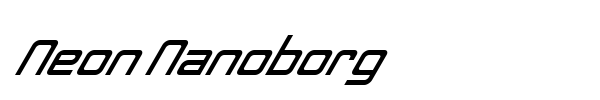 Neon Nanoborg font preview